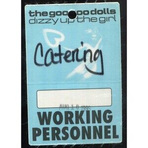 Vintage 1999 Goo Goo Dolls Backstage Working Personnel Pass Milwaukee WI